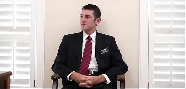  MormonBoyz - Handsome priest leader gets fucked by young boy in office